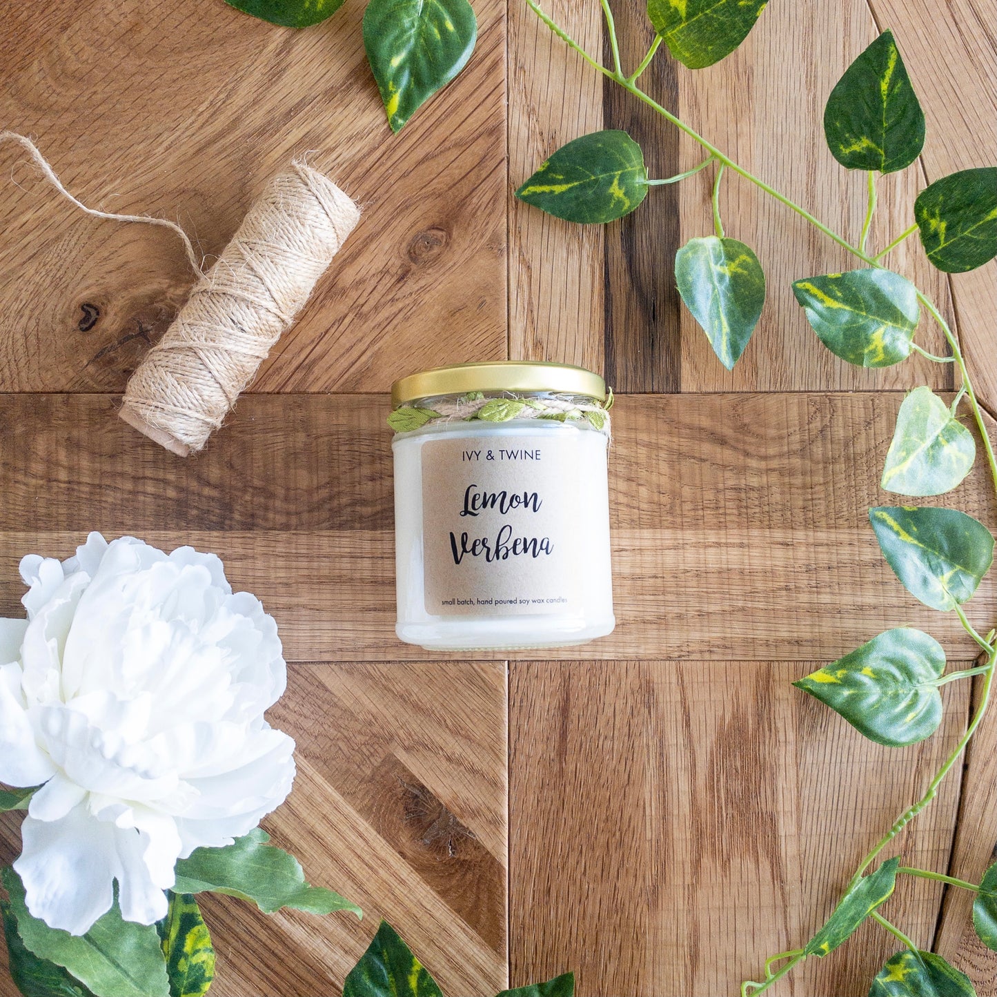 ivy and twine candles, rhubarb and plum candle, handpoured candles.