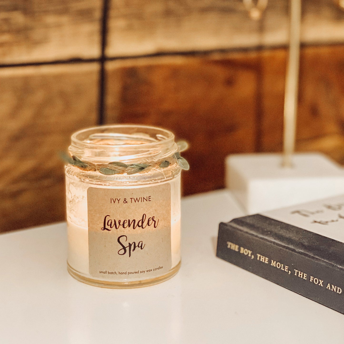 ivy and twine candles, rhubarb and plum candle, handpoured candles.