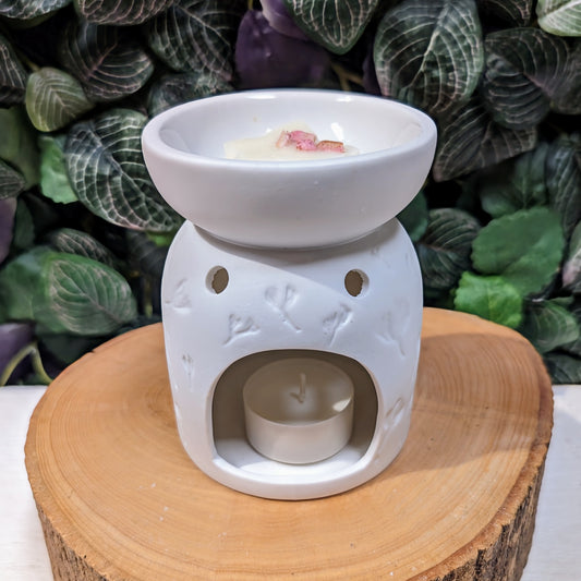 Embossed Ceramic Wax Melt Burner