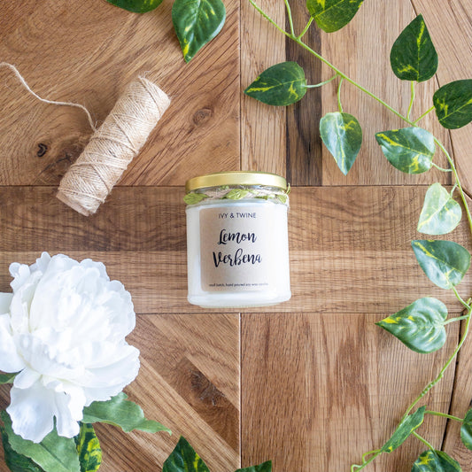 ivy and twine candles, rhubarb and plum candle, handpoured candles.