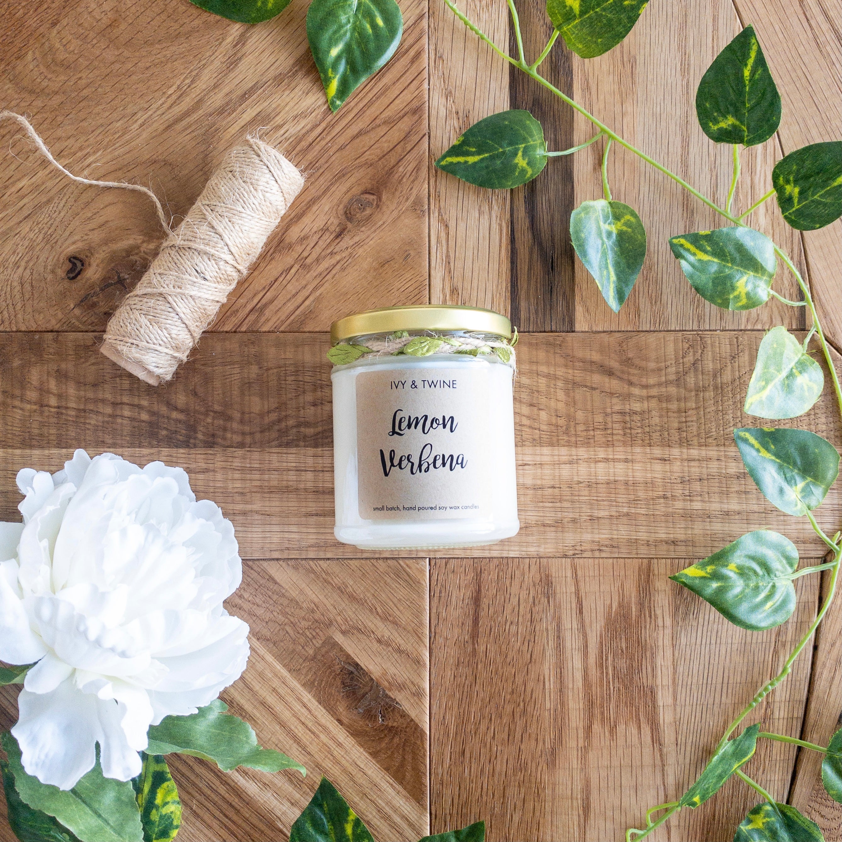 ivy and twine candles, rhubarb and plum candle, handpoured candles.