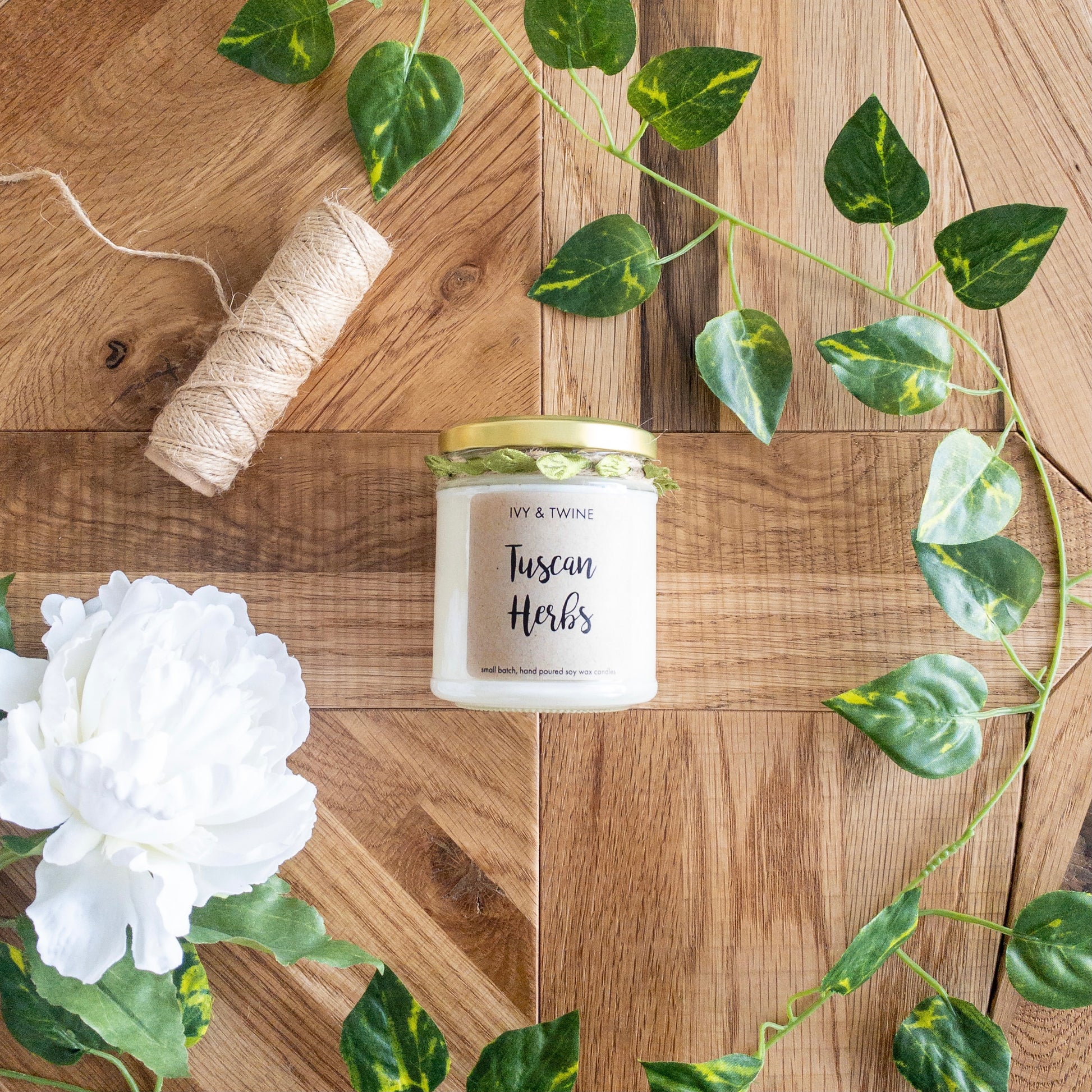 ivy and twine candles, rhubarb and plum candle, handpoured candles.