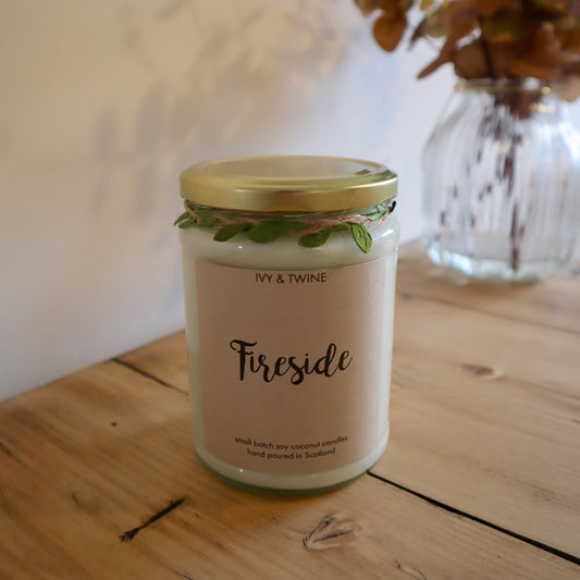 Fireside Candle (420g) from Ivy and Twine
